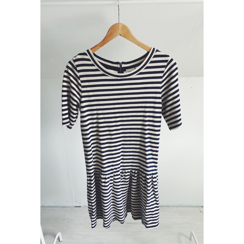 Marina Luna Drop Waist Striped Dress